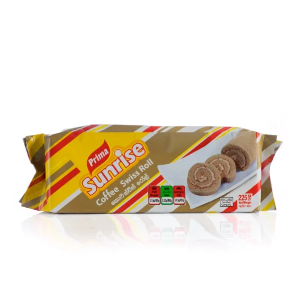 Prima Swiss Roll Coffee 225G  ප්‍රීමා ස්විස් රෝල් කෝපි 225G