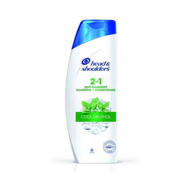 Head & Shoulders Anti Dandruff Shampoo+Conditioner 2In1 Cool Menthol 180Ml හෙඩ් ඇන්ඩ් ශෝල්ඩර්ස් ඇන්ටි ඩැන්ඩ්‍රෆ් ශැම්පූ + කන්ඩිෂනර් 2 ඉන් 1 කූල් මෙන්තෝල් 180ML